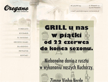 Tablet Screenshot of oregano-restauracja.pl
